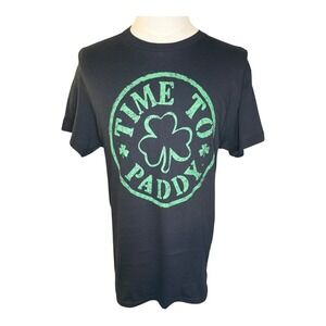 Buzz Time To Paddy‎ Shamrock Graphic T-Shirt Black Medium Nordstrom NWT
